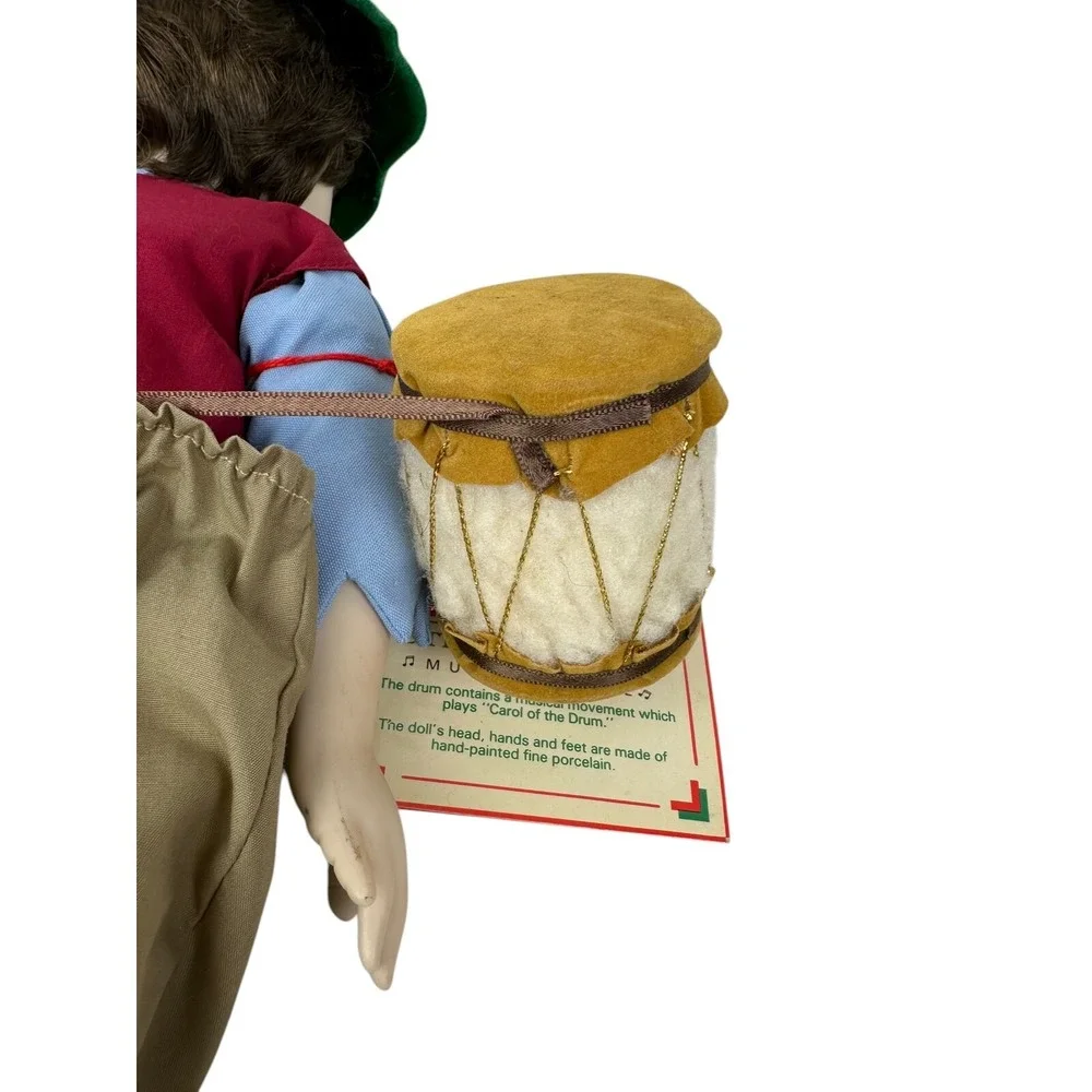 Hallmark Little Drummer Boy Porcelain Musical Doll 16